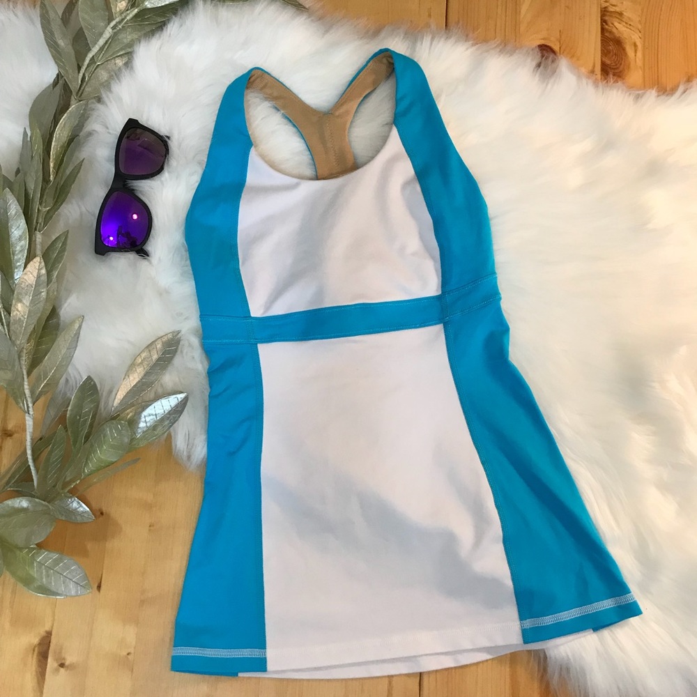 Lululemon | White & Blue Top